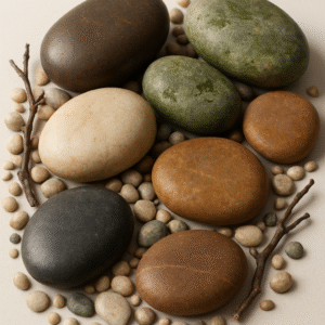 Natural Riverstone Decoration Set