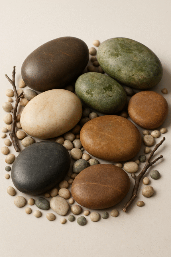 Natural Riverstone Decoration Set